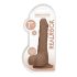 RealRock - realistyczny dildo z jądrami - 17 cm - ciemny kolor