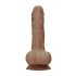 RealRock - realistyczny dildo z jądrami - 17 cm - ciemny kolor