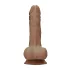 RealRock - realistyczny dildo z jądrami - 17 cm - ciemny kolor