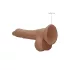 RealRock - realistyczny dildo z jądrami - 17 cm - ciemny kolor
