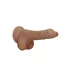 RealRock - realistyczny dildo z jądrami - 17 cm - ciemny kolor