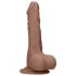 RealRock - realistyczny dildo z jądrami - 17 cm - ciemny kolor