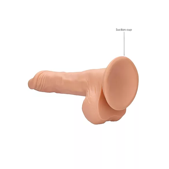 RealRock - dildo realistyczne z jądrami - 20 cm - kolor naturalny