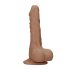 RealRock - dildo realistyczne z jądrami - 25 cm - ciemny odcień