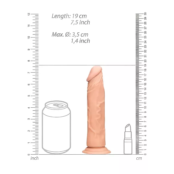 RealRock - realistyczny dildos - 17 cm - beżowy