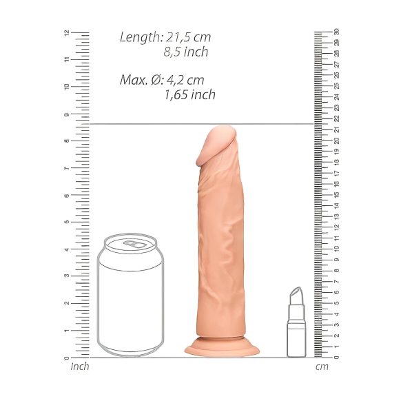 RealRock - dildo realistyczne - 20 cm - kolor naturalny