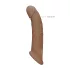 RealRock - nakładka na penisa - 21,5 cm - ciemny naturalny