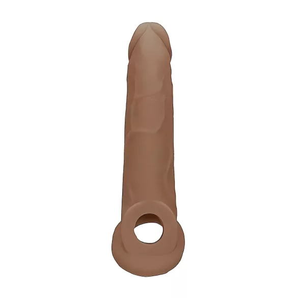 RealRock - nakładka na penisa - 21,5 cm - ciemny naturalny