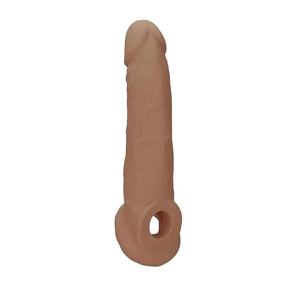 RealRock - nakładka na penisa - 21,5 cm - ciemny naturalny