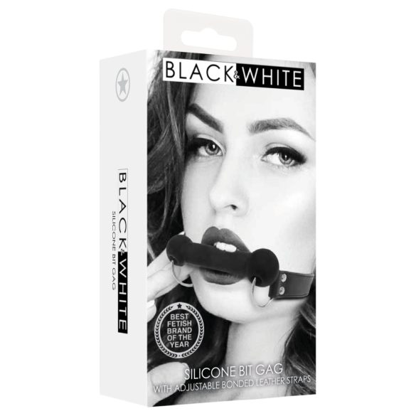 Ouch! - knebel do ust w kształcie kości - czarny