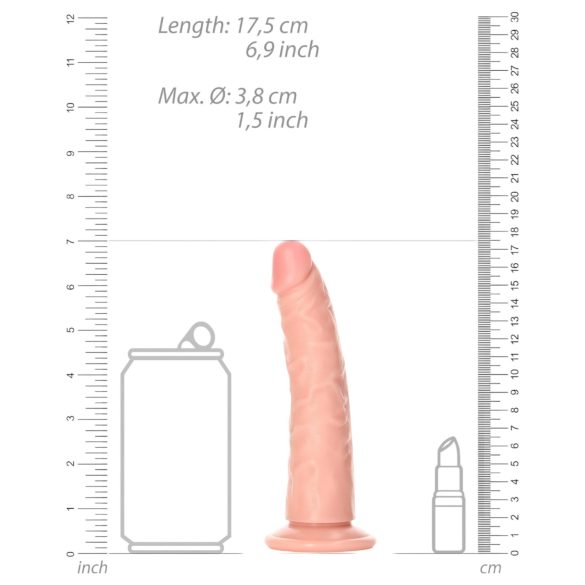 RealRock Slim - dildo realistyczne - 15,5 cm - kolor naturalny