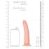 RealRock Slim - dildo realistyczne - 15,5 cm - kolor naturalny