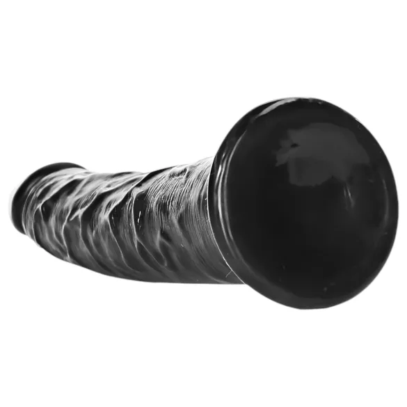 RealRock - realistyczny dildo slim - 15,5 cm - czarny