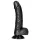 RealRock - dildo z przyssawką - realistyczny - 15,5 cm - czarny