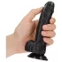 RealRock - dildo z przyssawką - realistyczny - 15,5 cm - czarny