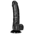 RealRock - dildo z przyssawką - realistyczny - 15,5 cm - czarny