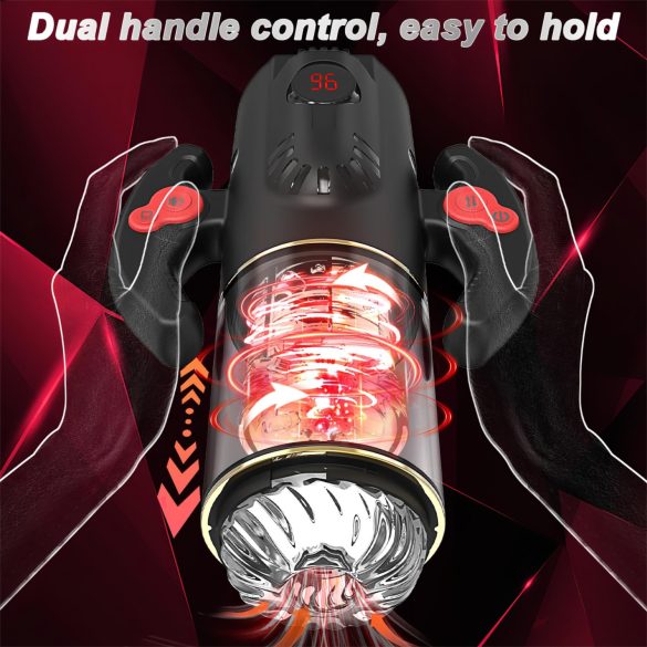 AlvUp - masturbator automatyczny obrotowy - czarny