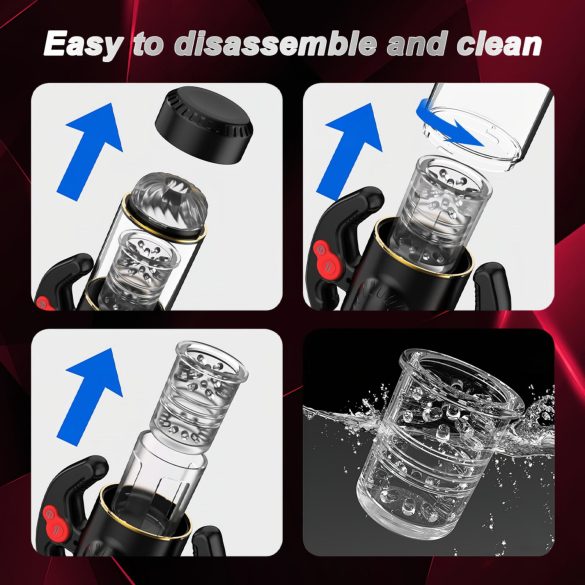 AlvUp - masturbator automatyczny obrotowy - czarny