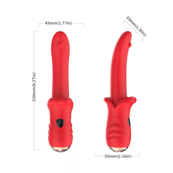 Bestoy - wibrujący stymulator punktu G - wodoodporny - czerwony