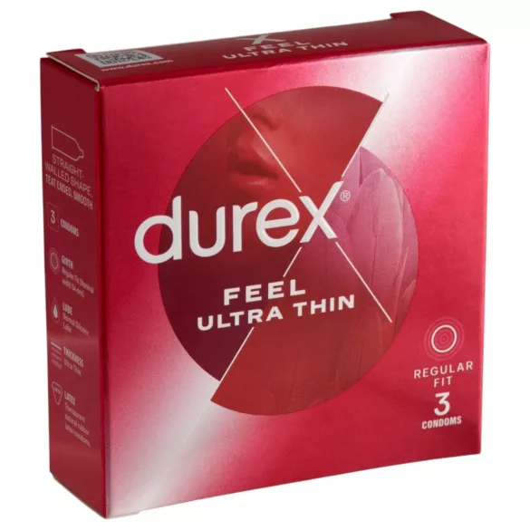 Durex - prezerwatywy ultra cienkie - bardzo cienkie, naturalne odczucie - 3 szt.