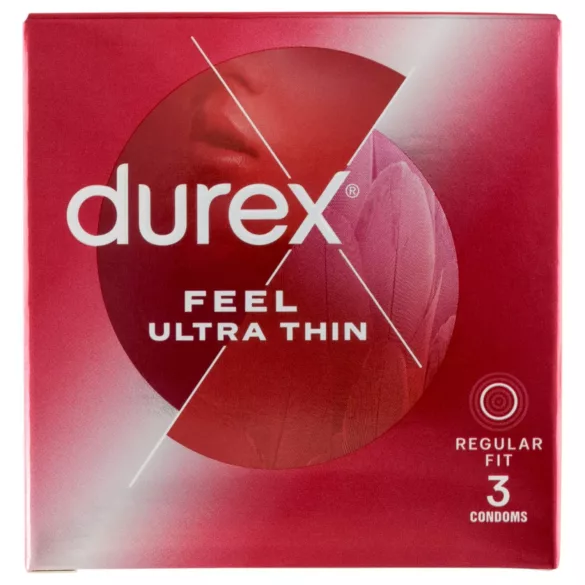 Durex - prezerwatywy ultra cienkie - bardzo cienkie, naturalne odczucie - 3 szt.