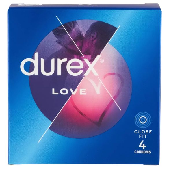 Durex Love - prezerwatywy Close Fit - dopasowane - 4 sztuki