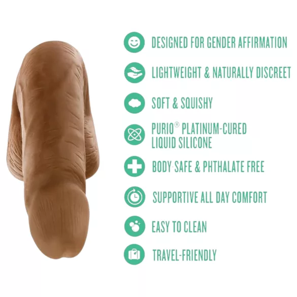 Blush UrSelf Affirm - realistyczny sztuczny penis (brązowy) - 13 cm