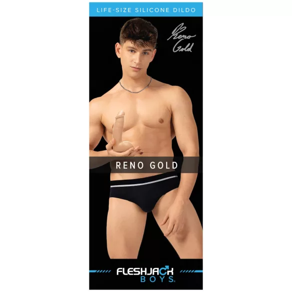 Fleshjack Reno Gold - realistyczny dildo - skóra naturalna - beżowy