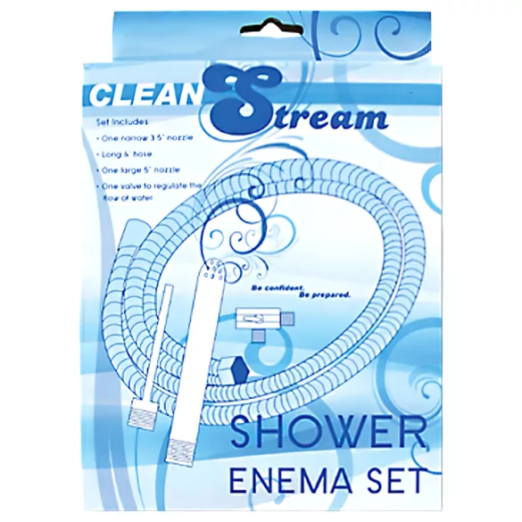 Shower Enema - zestaw do lewatywy intymnej - aluminium - srebrny
