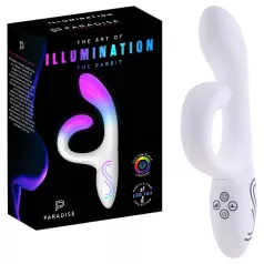   Paradise Illumination - wibrujący wibrator z podświetlanym uchwytem łechtaczki (biały)