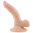 Dr. Skin - realistyczny dildo z jądrami i przyssawką - silikon, cielisty, 12 cm