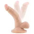 Dr. Skin - realistyczny dildo z jądrami i przyssawką - silikon, cielisty, 12 cm