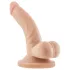 Dr. Skin - realistyczny dildo z jądrami i przyssawką - silikon, cielisty, 12 cm