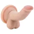Dr. Skin - realistyczny dildo z jądrami i przyssawką - silikon, cielisty, 12 cm