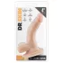 Dr. Skin - realistyczny dildo z jądrami i przyssawką - silikon, cielisty, 12 cm