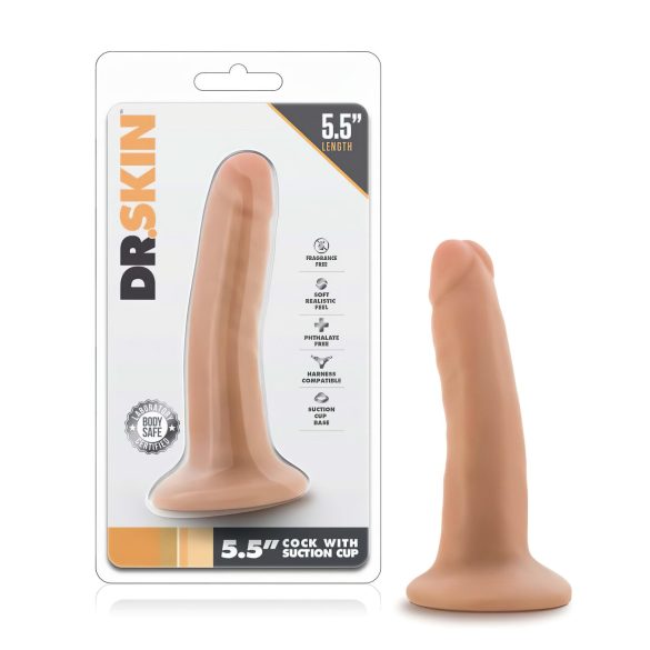 Dr. Skin - realistyczny dildo z przyssawką - naturalny 14 cm