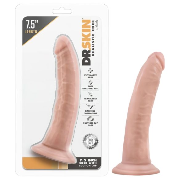 Dr. Skin - dildo realistyczne z przyssawką - beżowy 17,5 cm