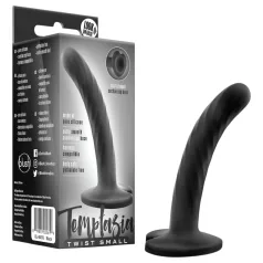   Temptasia Twist Small - czarny, skręcony dildo z przyssawką