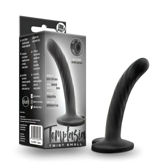 Temptasia Twist Small - dildo z przyssawką - skręcany - czarny