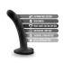 Temptasia Twist Small - czarny, skręcony dildo z przyssawką