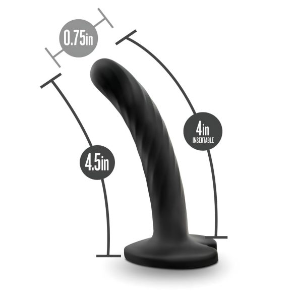 Temptasia Twist Small - dildo z przyssawką - skręcany - czarny