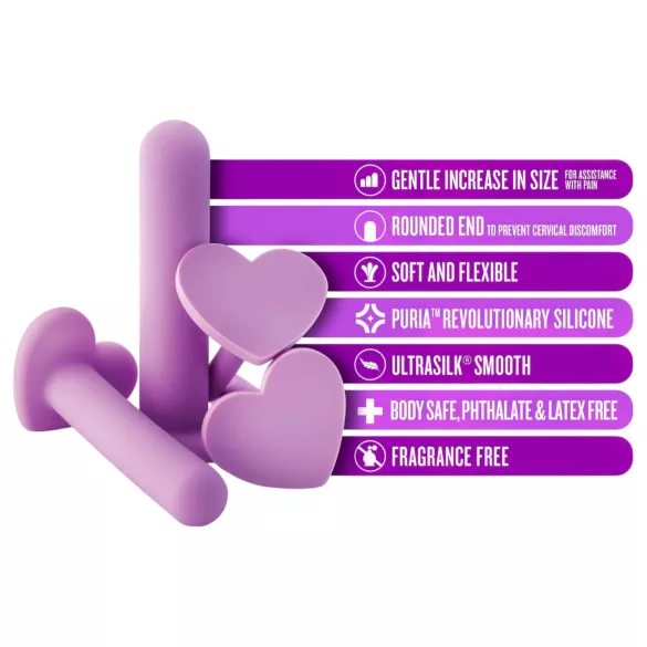 Blush Wellness - zestaw do rozszerzania pochwy - silikon - fioletowy