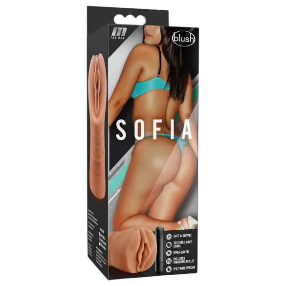 M For Men Sofia - masturbator wibrujący - realistyczny - kolor naturalny