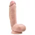 blush Dr. Skin Glide realistyczny dildo - 21,5 cm, z jądrami