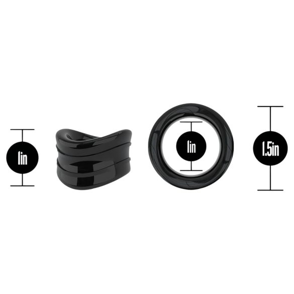 Stay Hard Beef - pierścień na jądra - mocny - silikonowy czarny