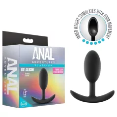 Anal Adventures Platinum M - korek analny - średni - czarny