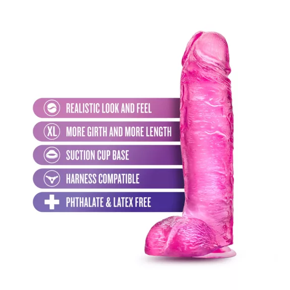 Blush B Yours Plus - realistyczny dildo (różowy)