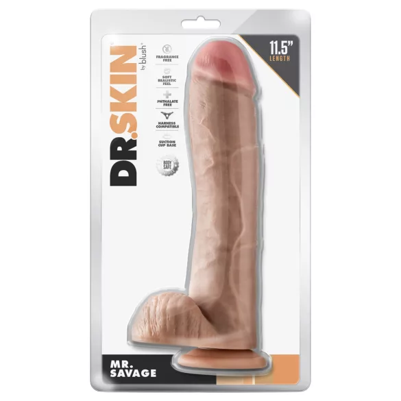 Blush Dr. Skin - realistyczny dildo z jądrami (naturalny)
