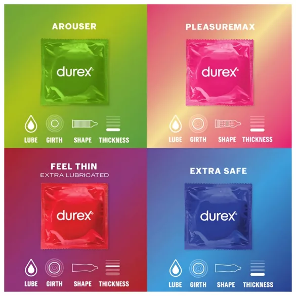 Durex Surprise Me - prezerwatywy - zestaw mix - 40 sztuk