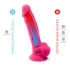 Silexd - wibrujący dildo z przyssawką i jądrami - z pilotem - silikon różowy